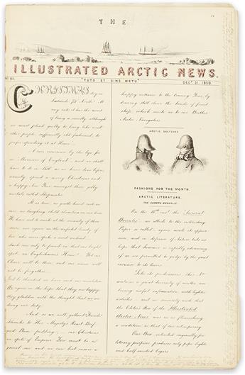 (ARCTIC.) Osborn, Sherard and George F. McDougall, eds. Facsimile of the Illustrated Arctic News, Published on Board H.M.S. Resolute.